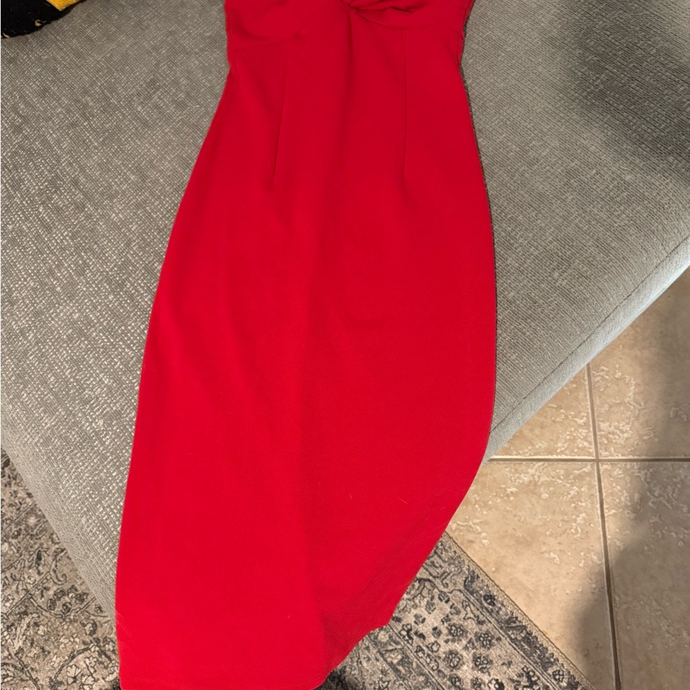 Topshop Strapless Scarlet Dress